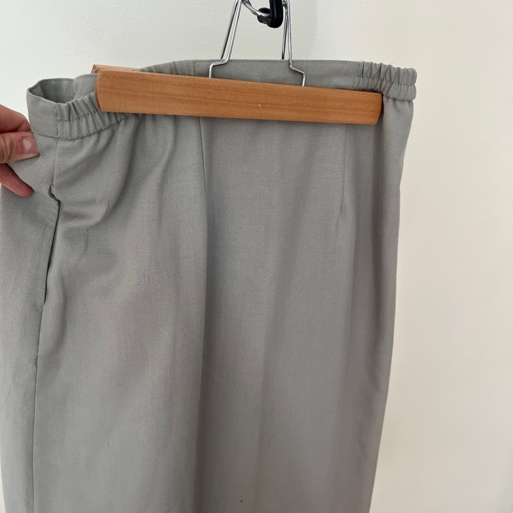 Vintage Sage Green Button-Down A-Line Skirt - Picture 4 of 8